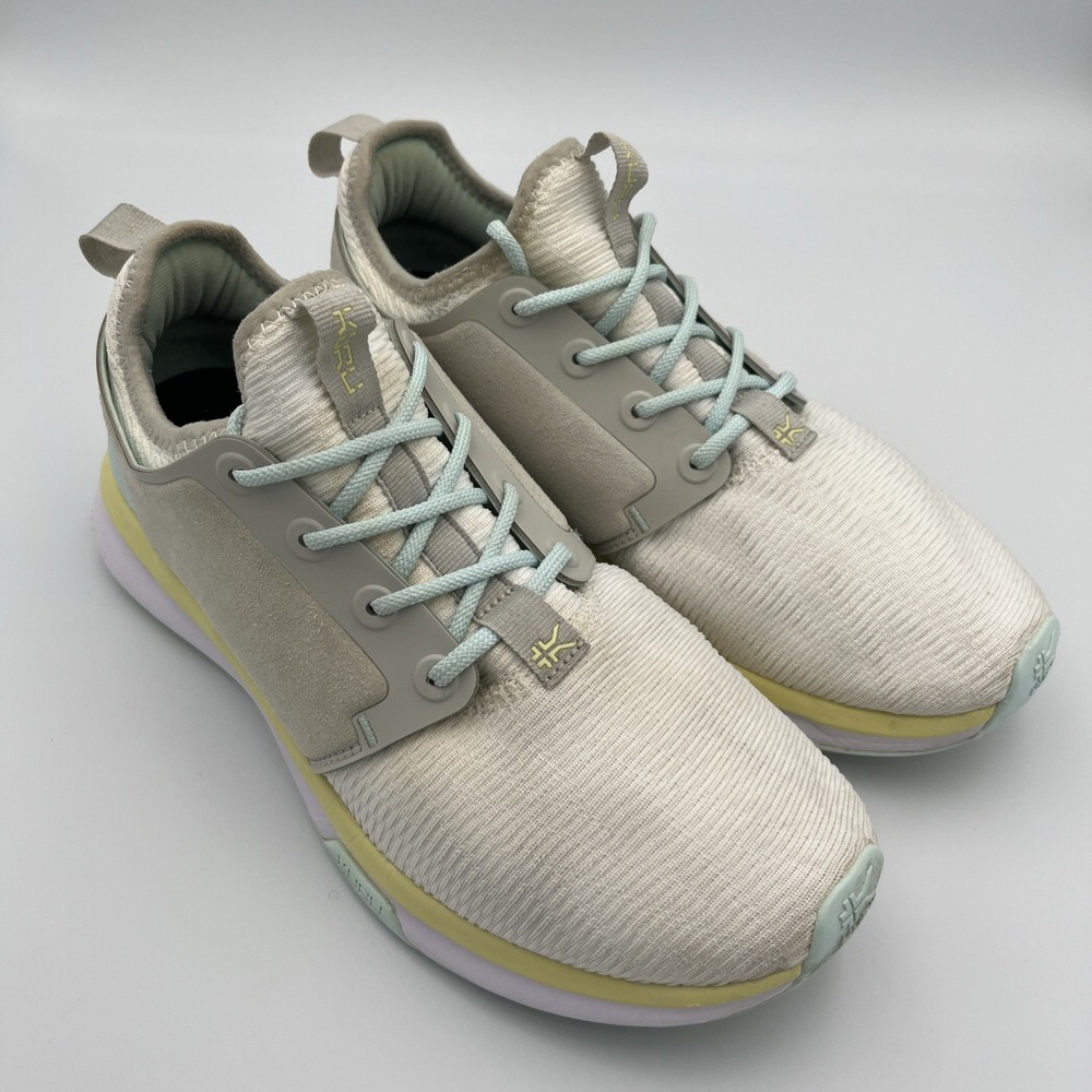 Kuru Atom Cloud Sneakers Womens 8.5 Gray Yellow Lace Up Athletic‎ Running Shoes - Picture 9 of 14